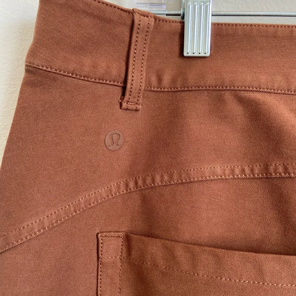 Lululemon City Sleek 5 Pocket Wide Leg‎ Pants Roasted Brown Warpstreme Size 33